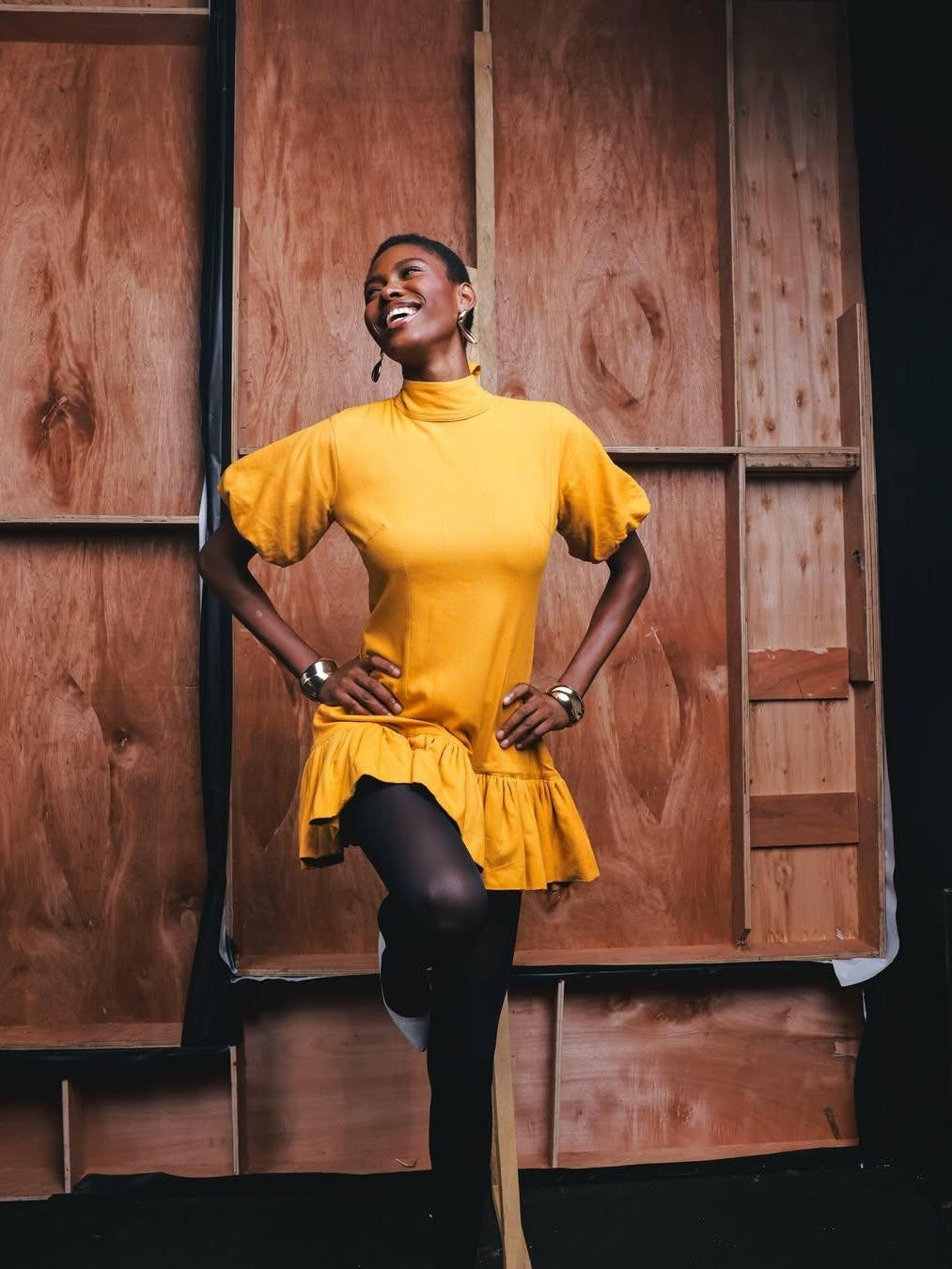 Jermaine bleu dress at lagos fashion week