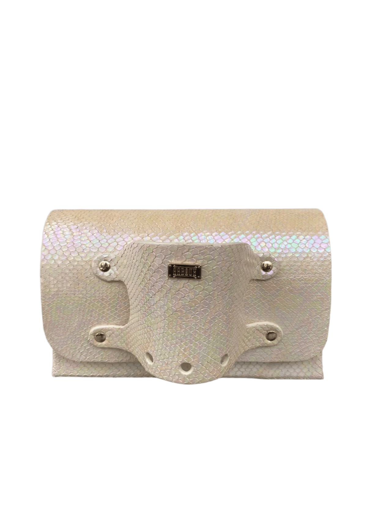 Aaboux Bags Beige Jaré Mother of Pearl Snake Print Leather