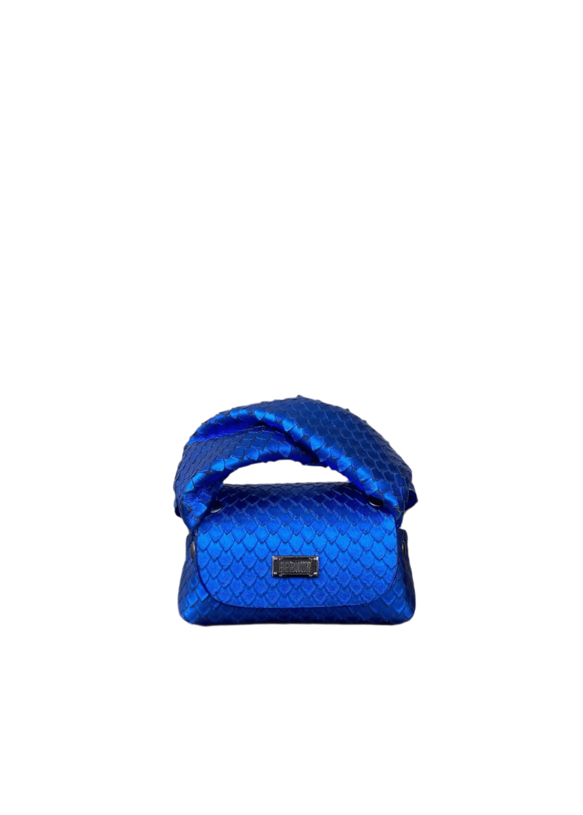 Lily Micro Electric Blue Snake Print Leather - Blue - Bags - African Fashion by Aaboux