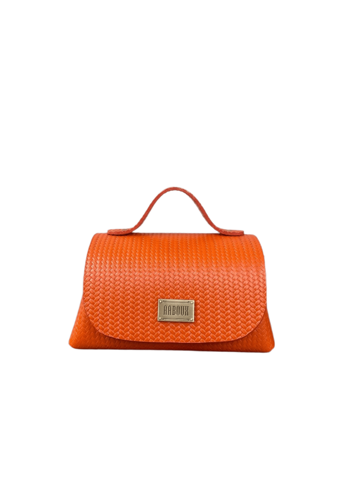Aaboux Bags Orange Mira Orange Woven Embossed Leather