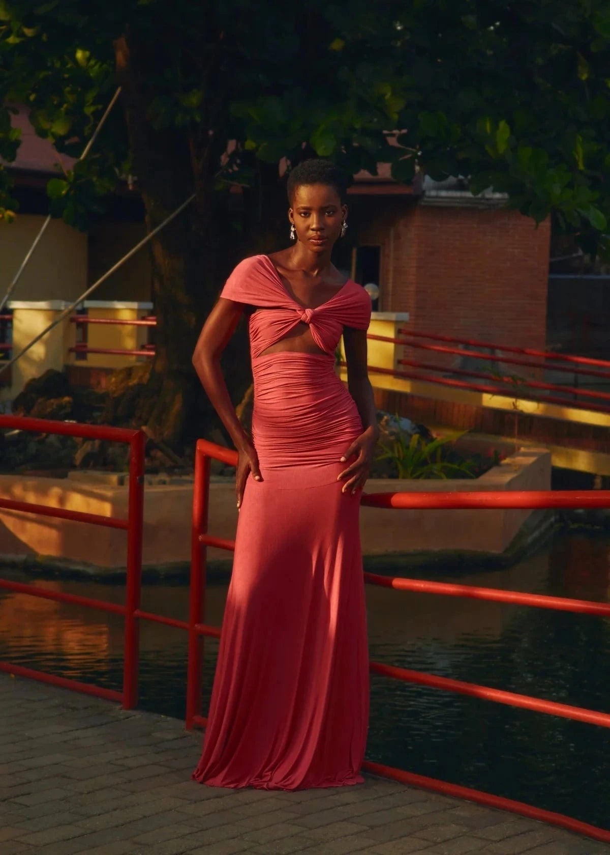 Abiola Olusola Dress Red / 4 Rose Dress