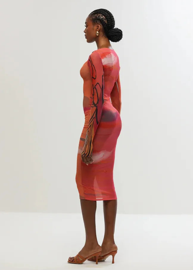 Aluka Dress Nuru Bodycon Dress