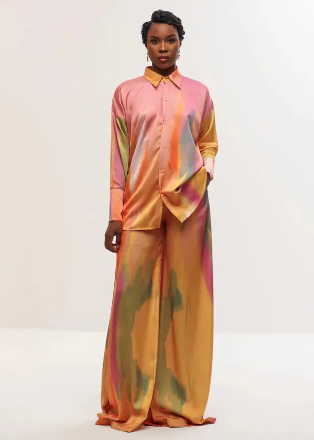 Aluka Pants Imade Wide-Leg Satin Pants