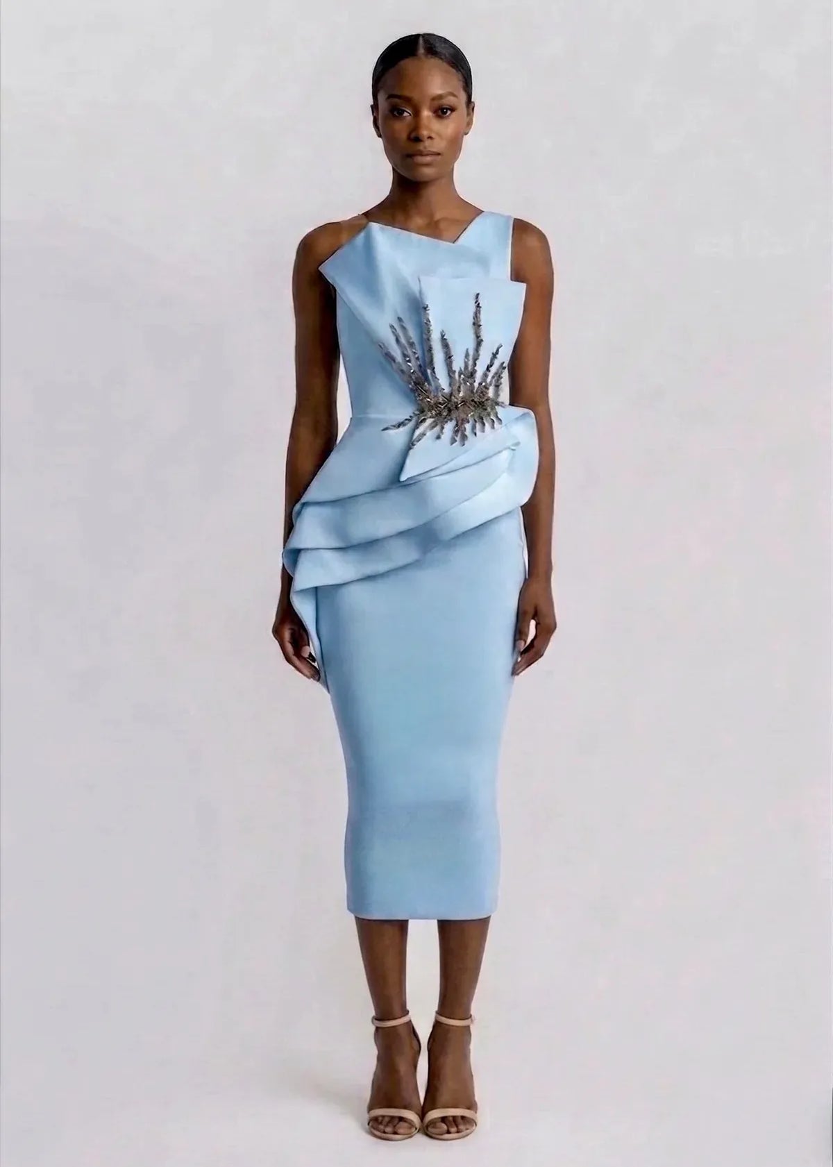 Anitabel Dresses Janelle Sky Blue Midi Dress