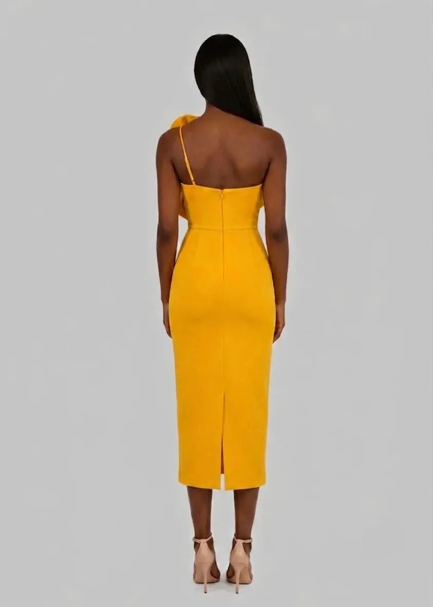 Anitabel Dresses The Canary One Shoulder Dress in Yellow