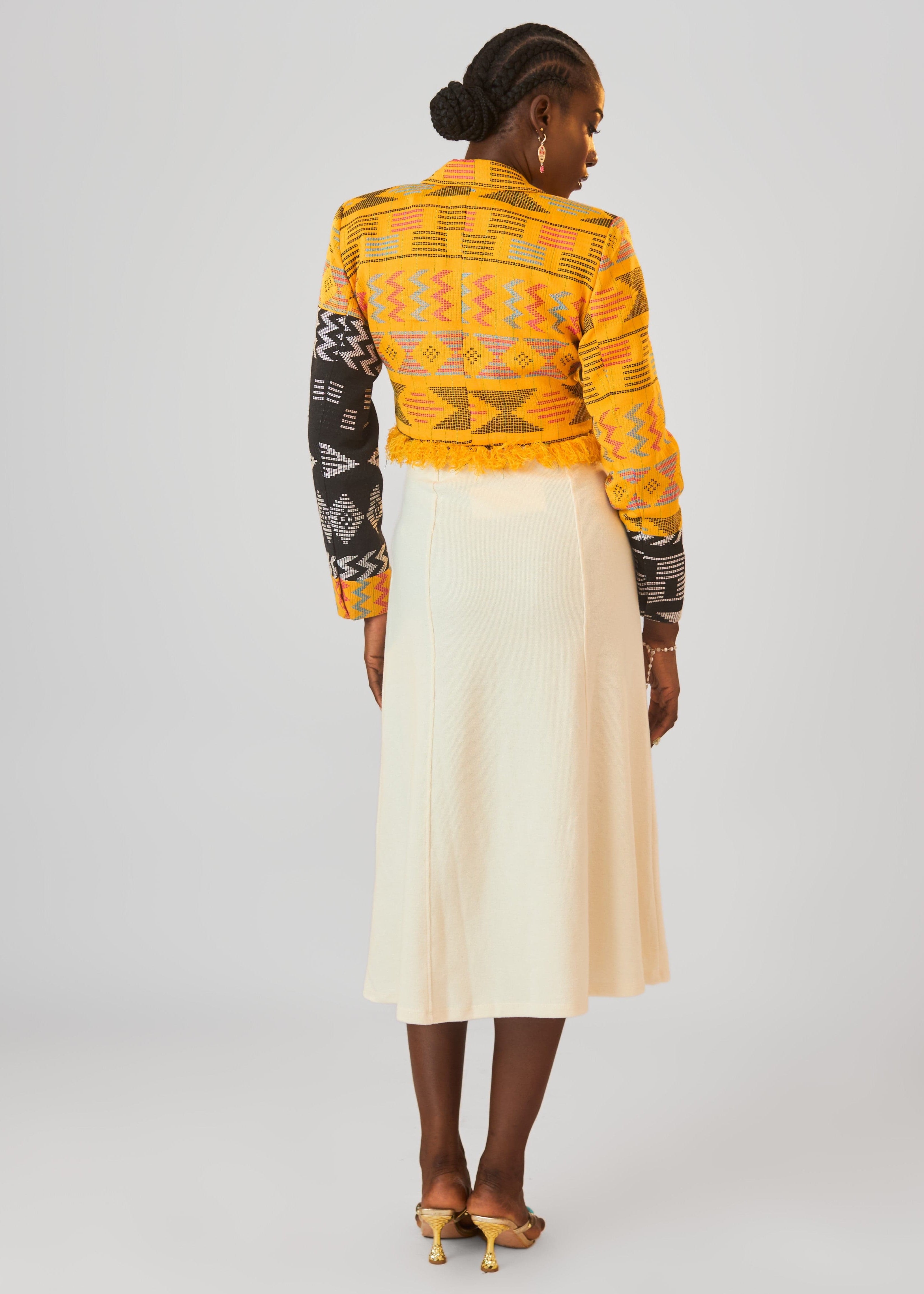 The Layla Crop Suit - Multicolor - Akwete - Suits - African Fashion by Austine Mali