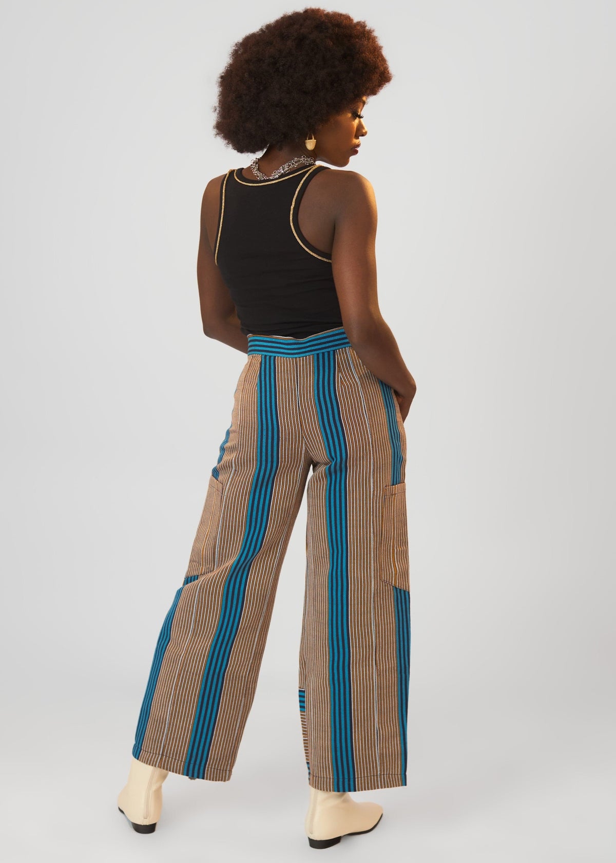 The Nengi Trouser - Multicolor - Aso Oke - Pants - African Fashion by Austine Mali