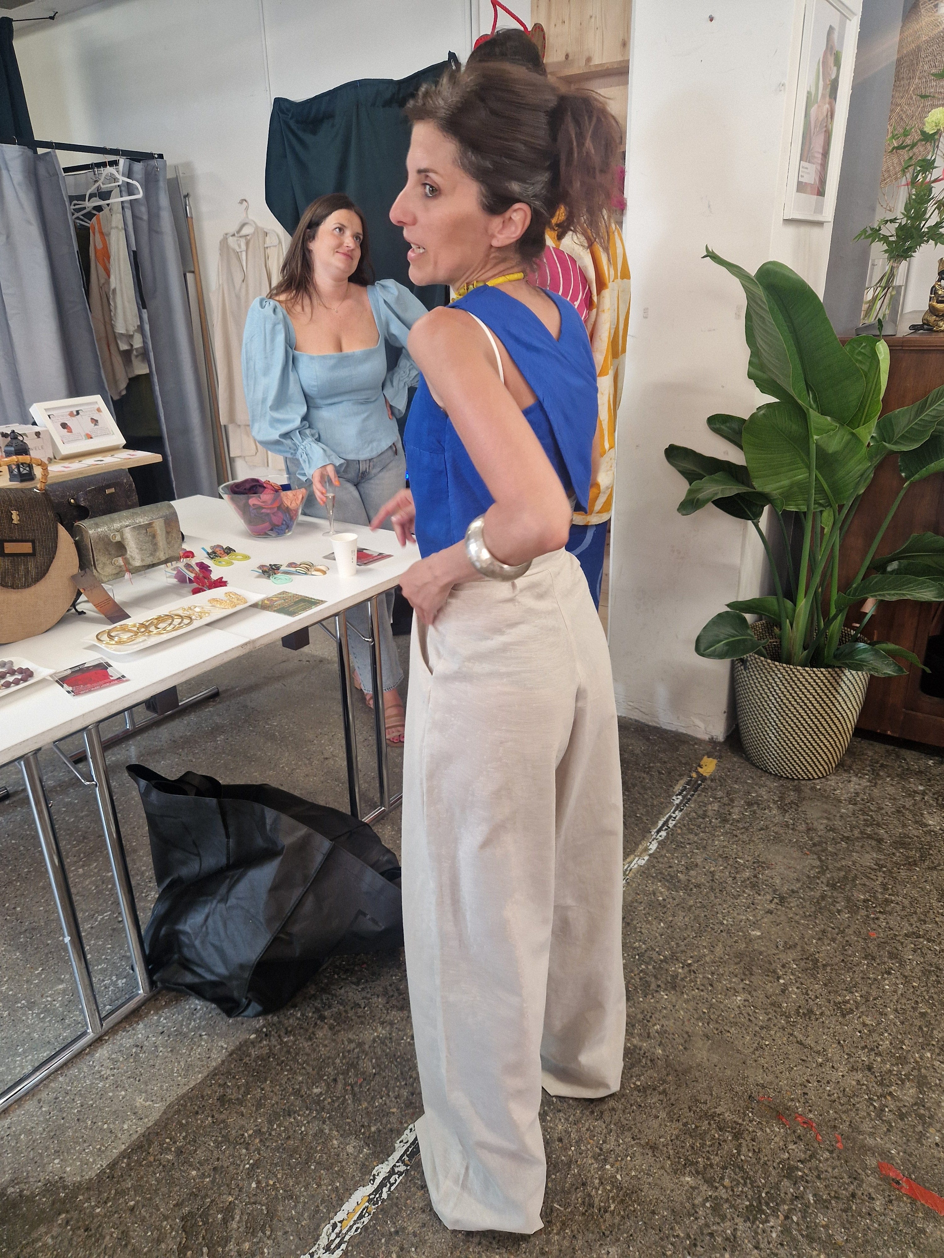 Awele Pants Adada Linen Blend High waisted tailored pants