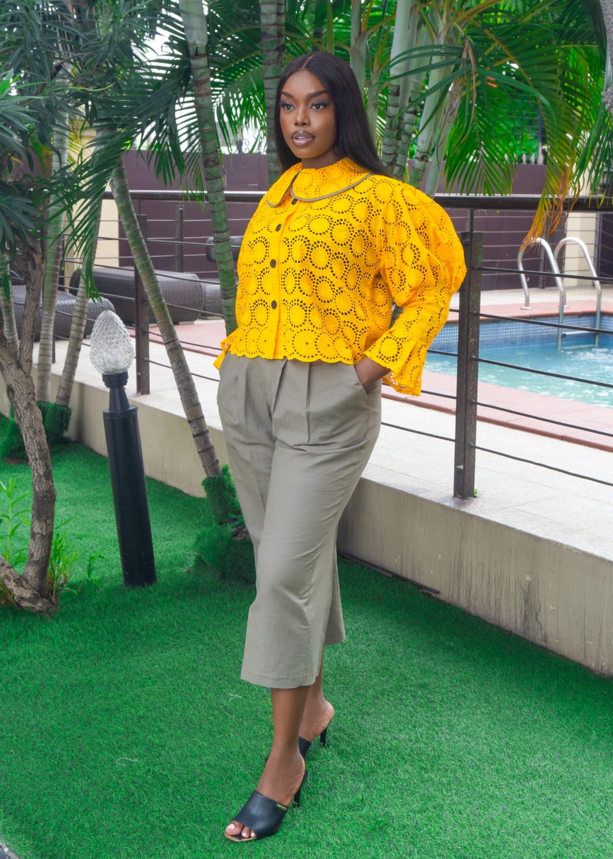 AyoJayne Lagos Co-ord Sets & Matching Sets Lace Culottes set