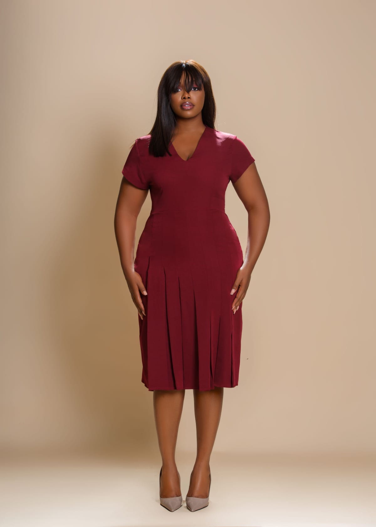 AyoJayne Lagos Dresses Bloom pleat dress (olive)