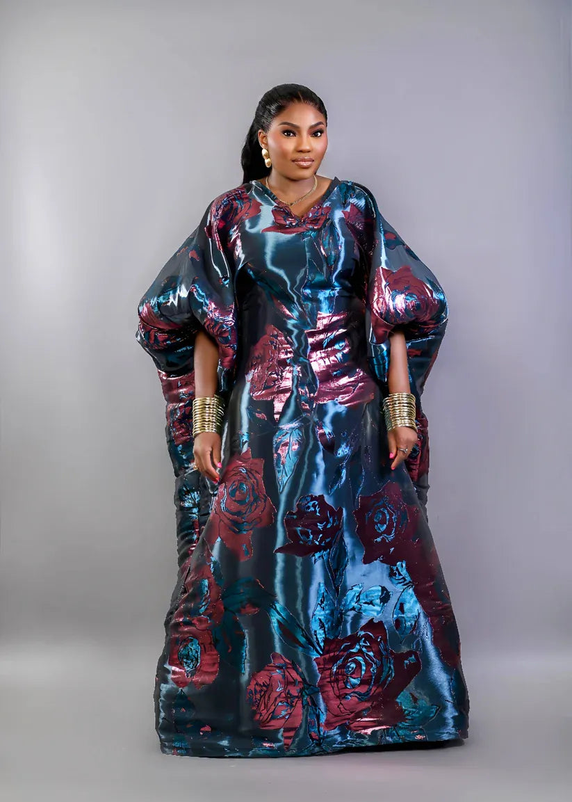 Bibire Bubu Blue / One size Olowo Brocade Boubou