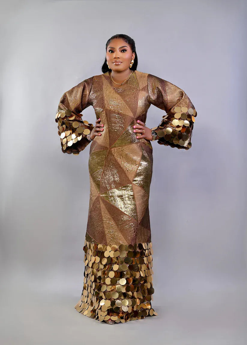 Bibire Dresses Fia Gold Brocade Dress