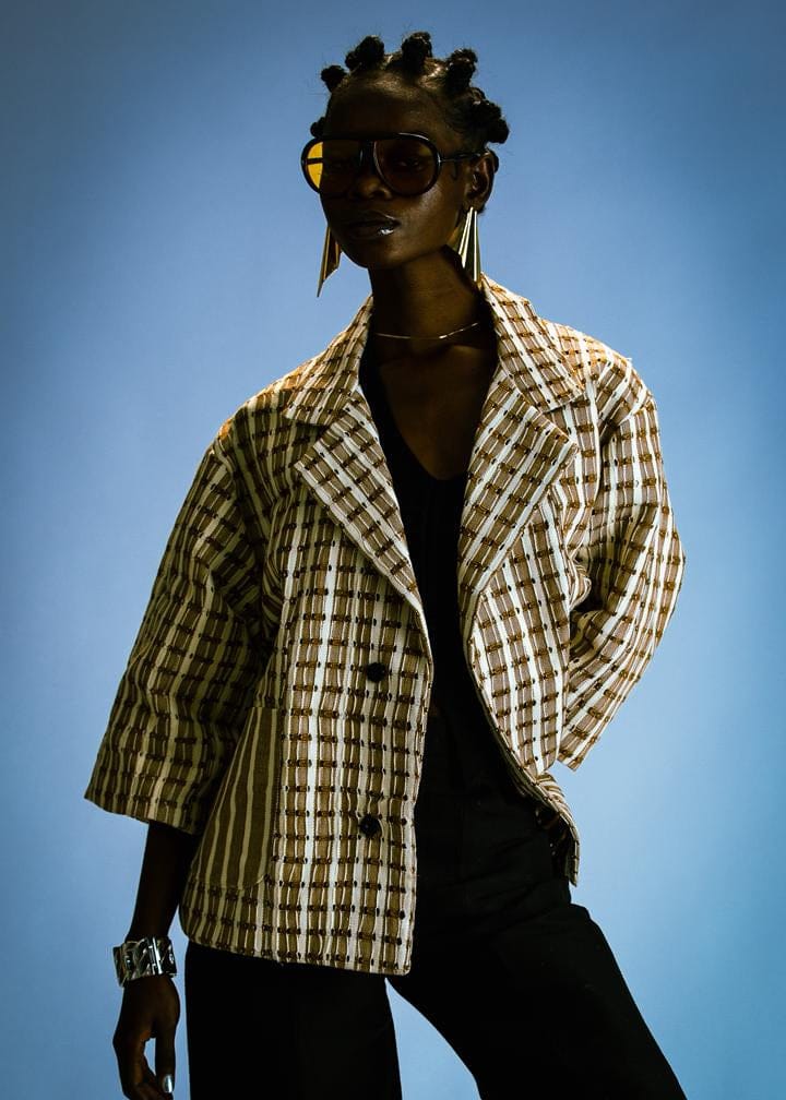 Bluprnt Jackets & Coats Sandstone Aso Oke Jacket