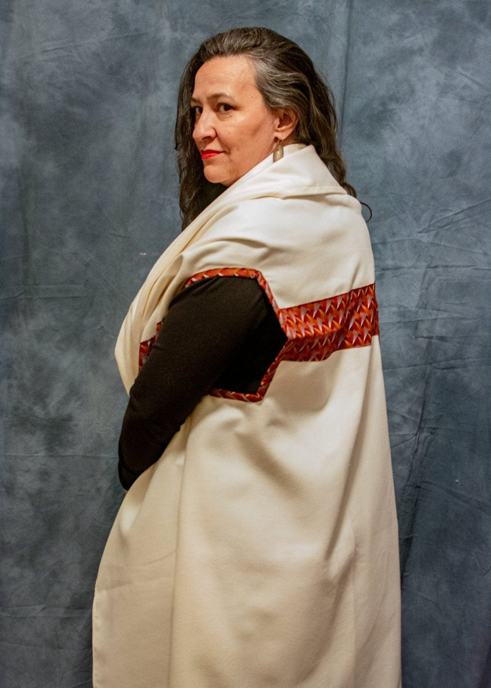 Reversible 4-way Ngwedi Cape - Red, Green - Wool - Coat - African Fashion by Bola Nangabe