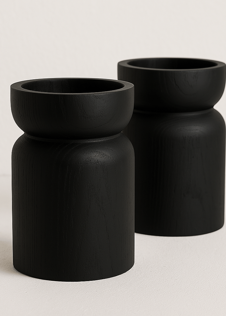Diadota Home Accessories Brown MIALE CANDLESTICKS SET