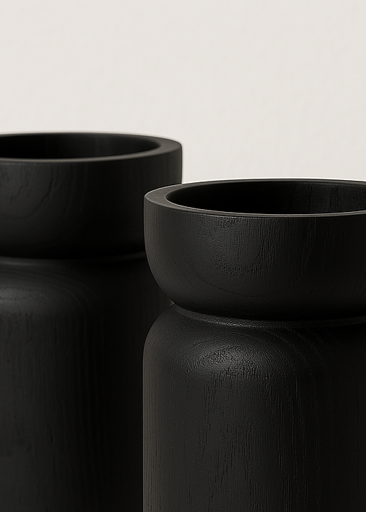 Diadota Home Accessories Brown MIALE CANDLESTICKS SET