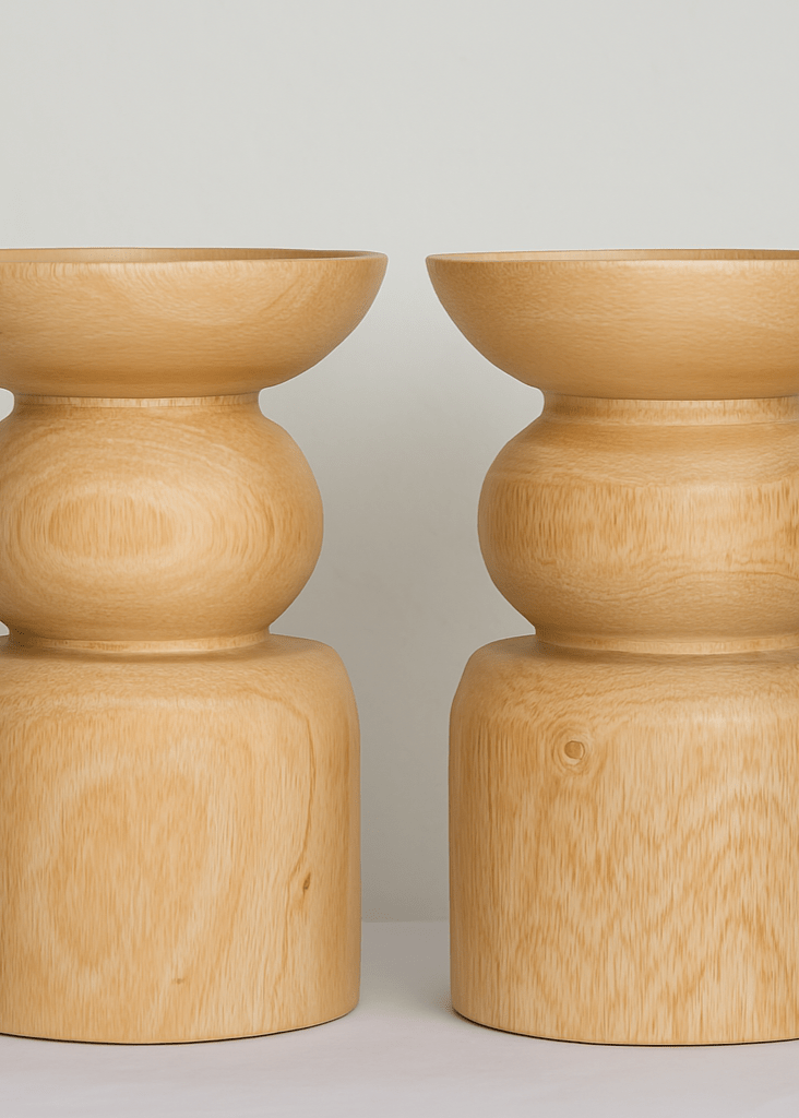 Diadota Home Accessories Brown MWANGA CANDLESTICKS SET