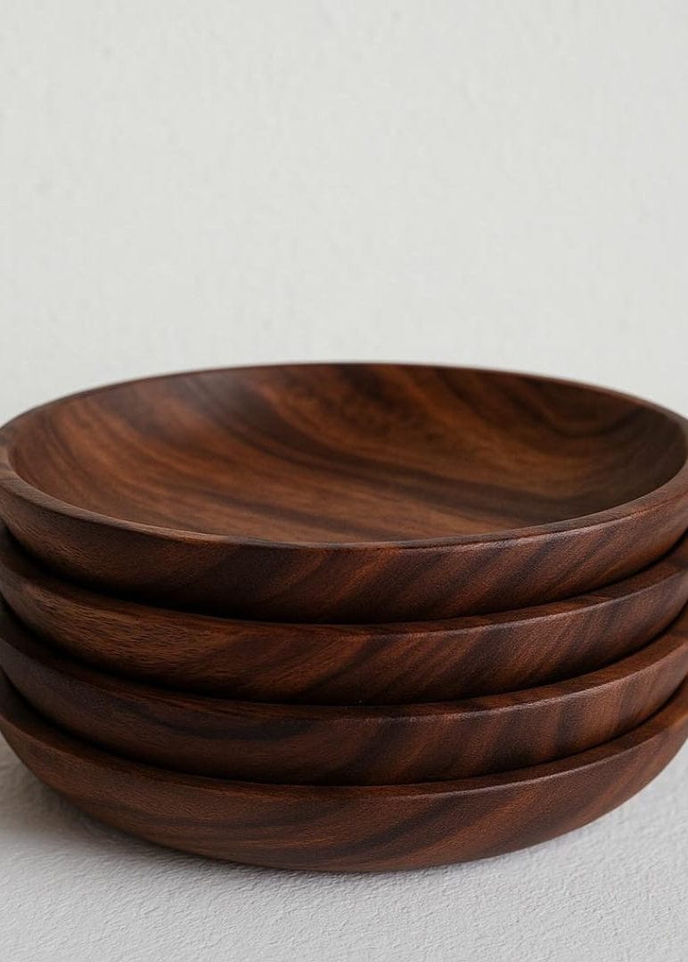 Diadota Home Accessories Brown Waridi Wooden Plates 10'
