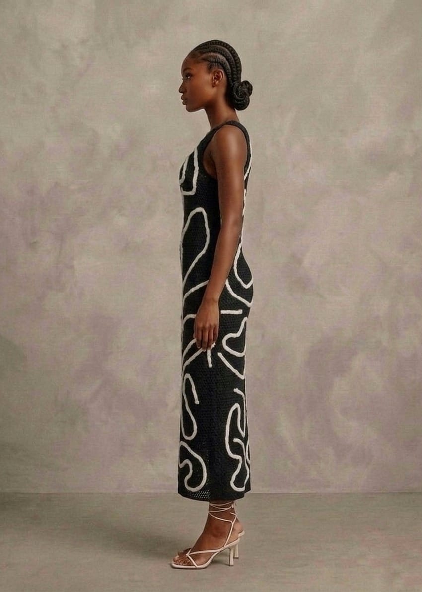 Dzini Dresses Enyo Crochet Maxi Dress