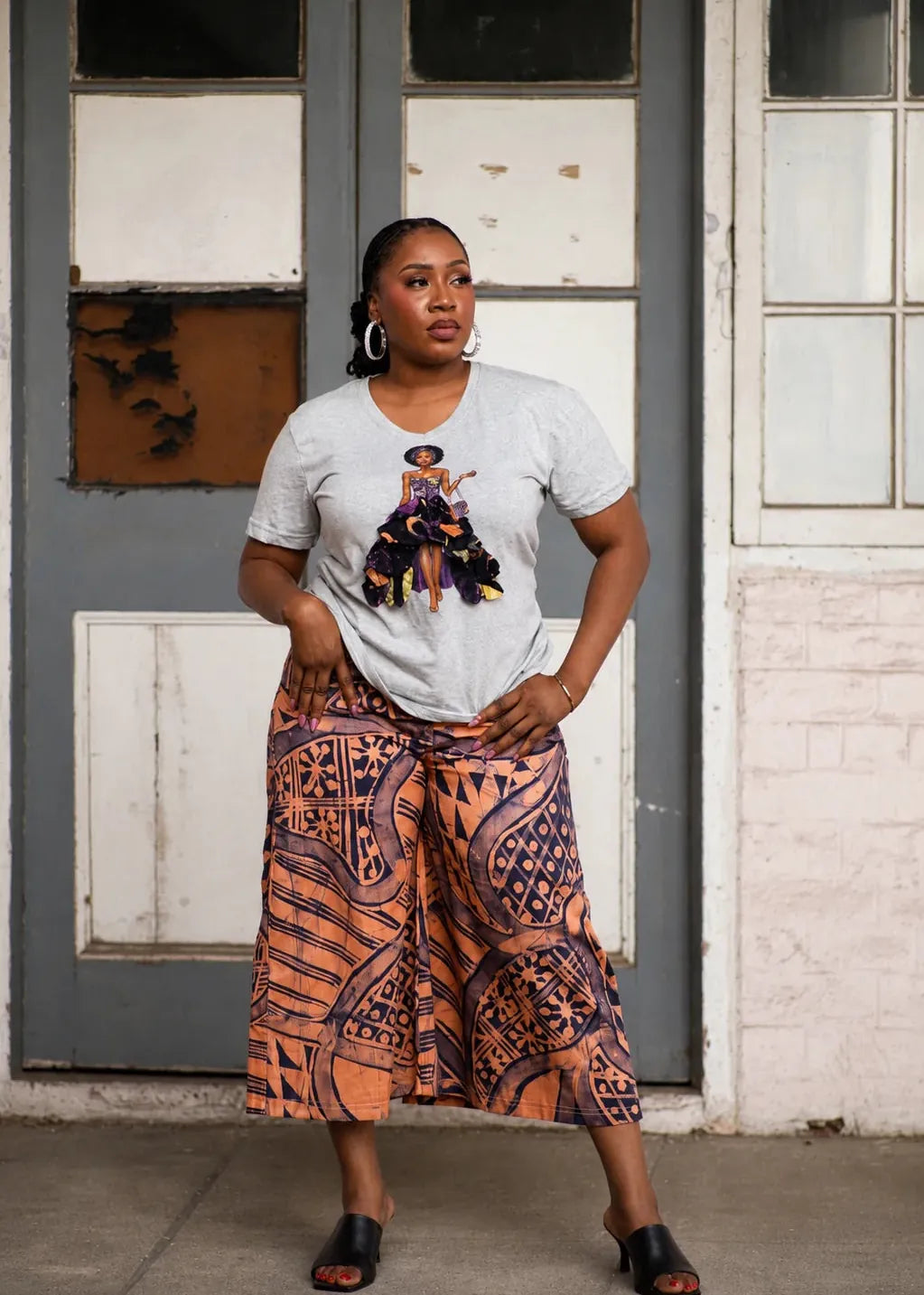 Ebonimode Short Jola Adire Jort