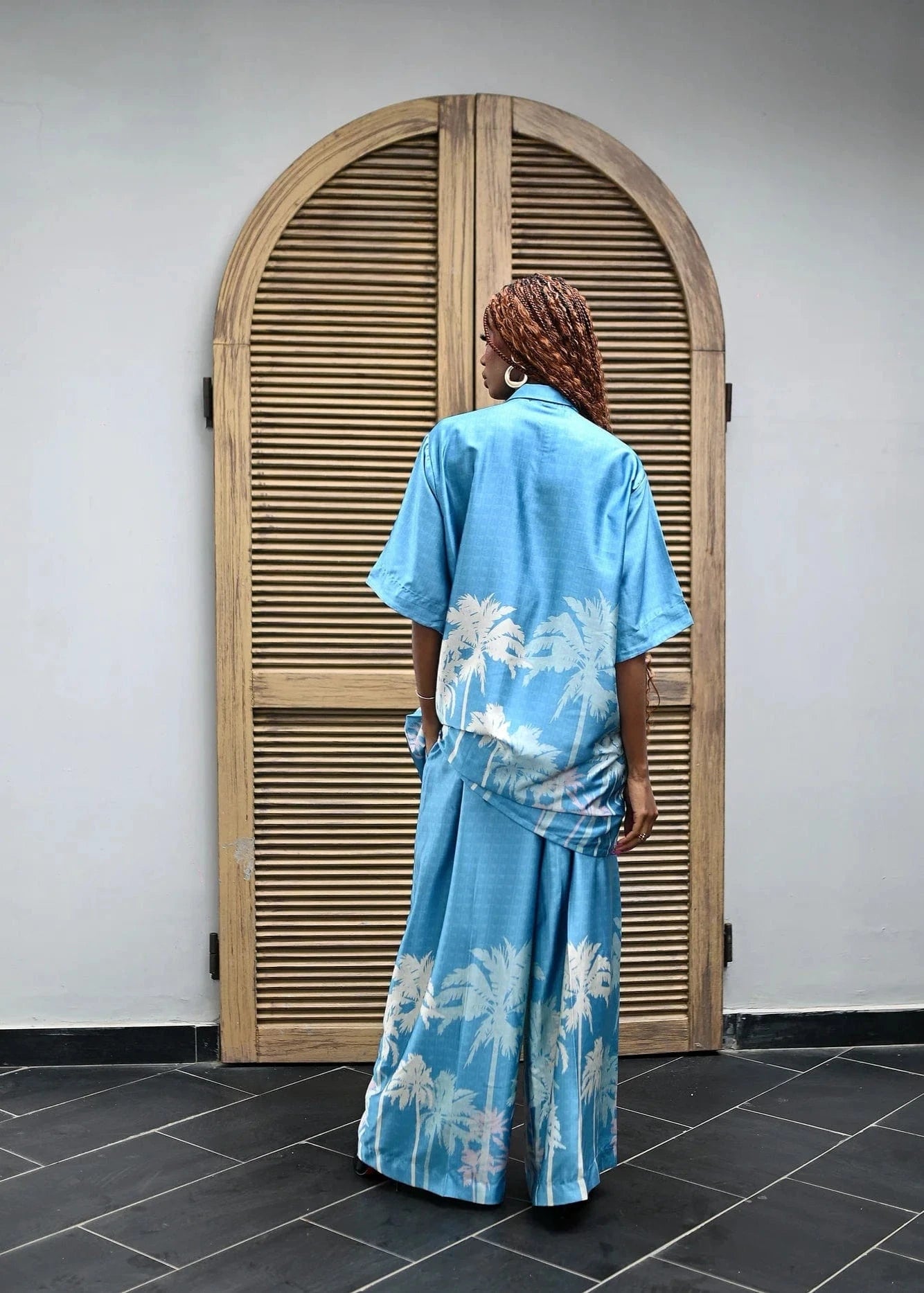 Flaunt Archive Co-Ord Set The Azure Palm Set