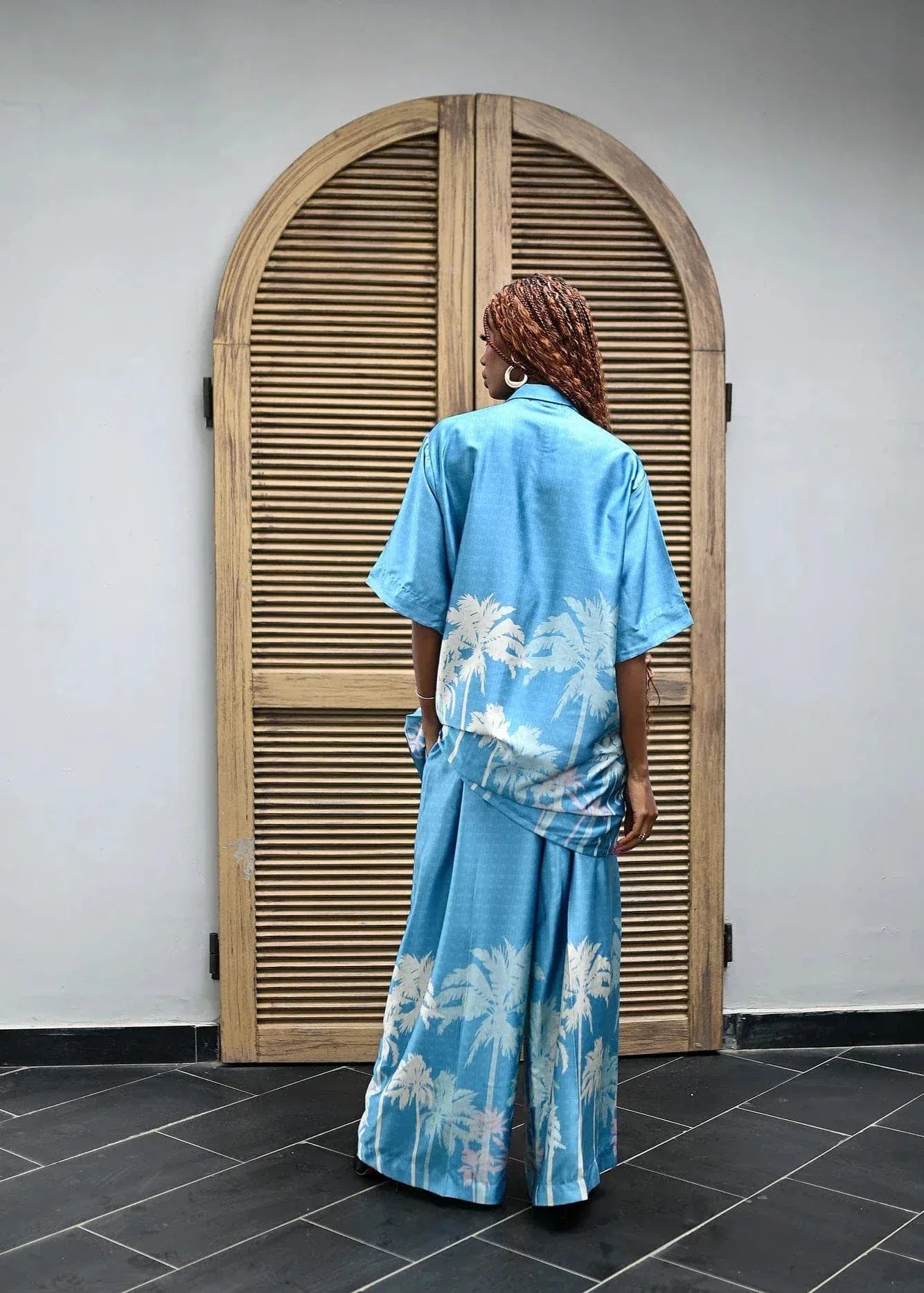 Flaunt Archive Co-Ord Set The Azure Palm Set