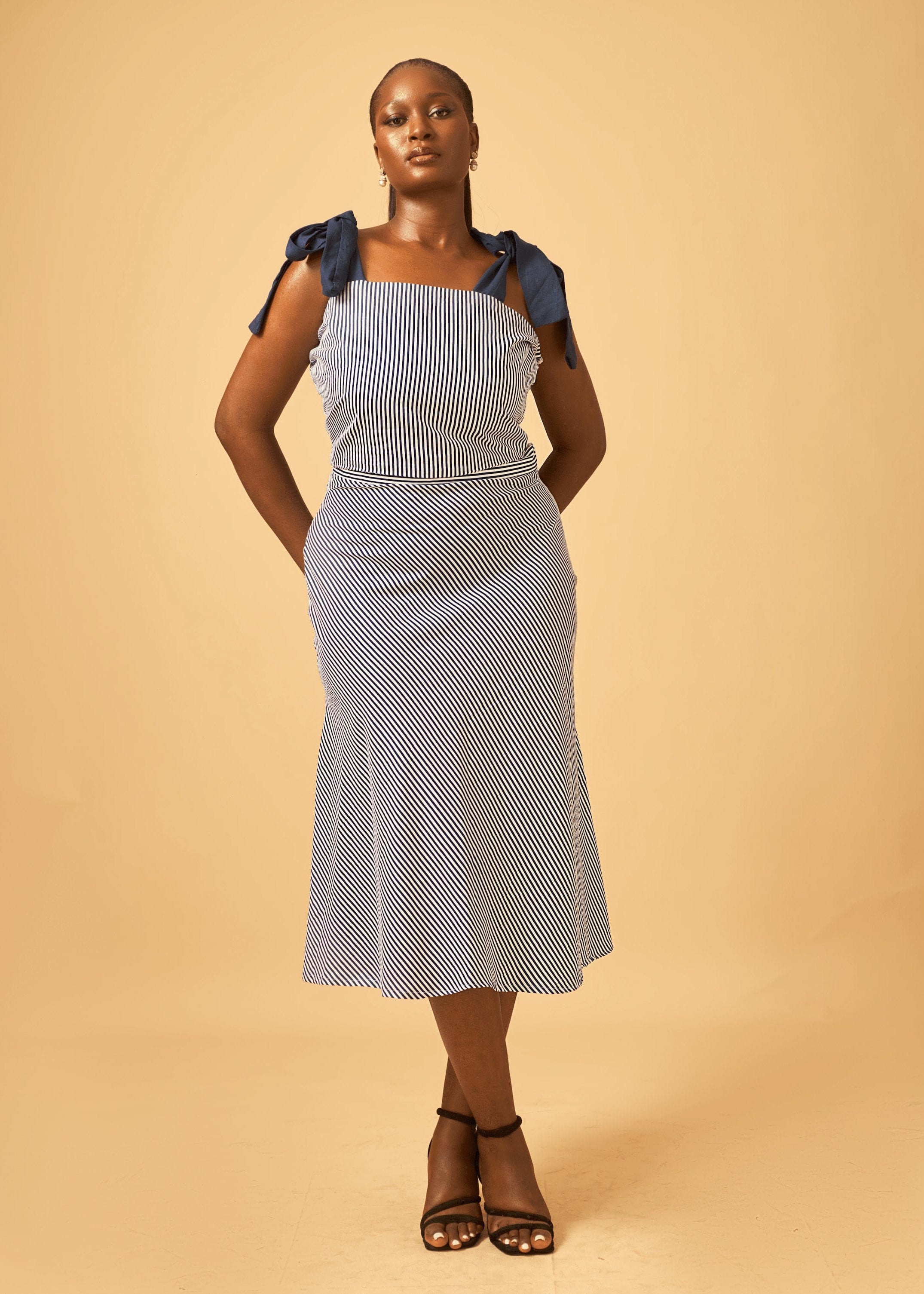 Zeth two-piece - Blue, Black - Co-Ord Set - African Fashion by Gloria & Co