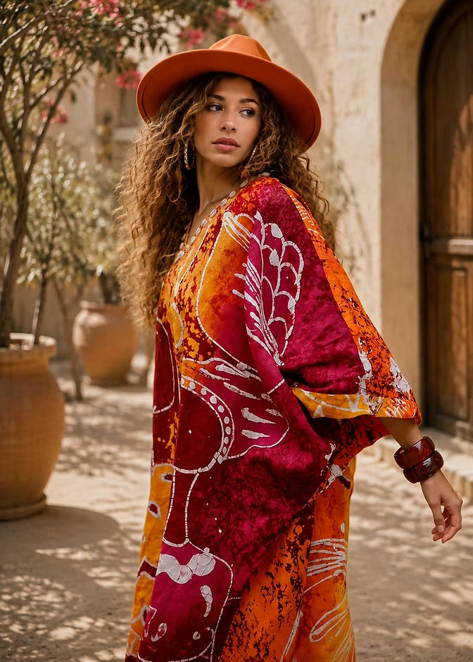 Good Girl Code Bubus & Kaftans Burgundy / 8 Savanna Kaftan