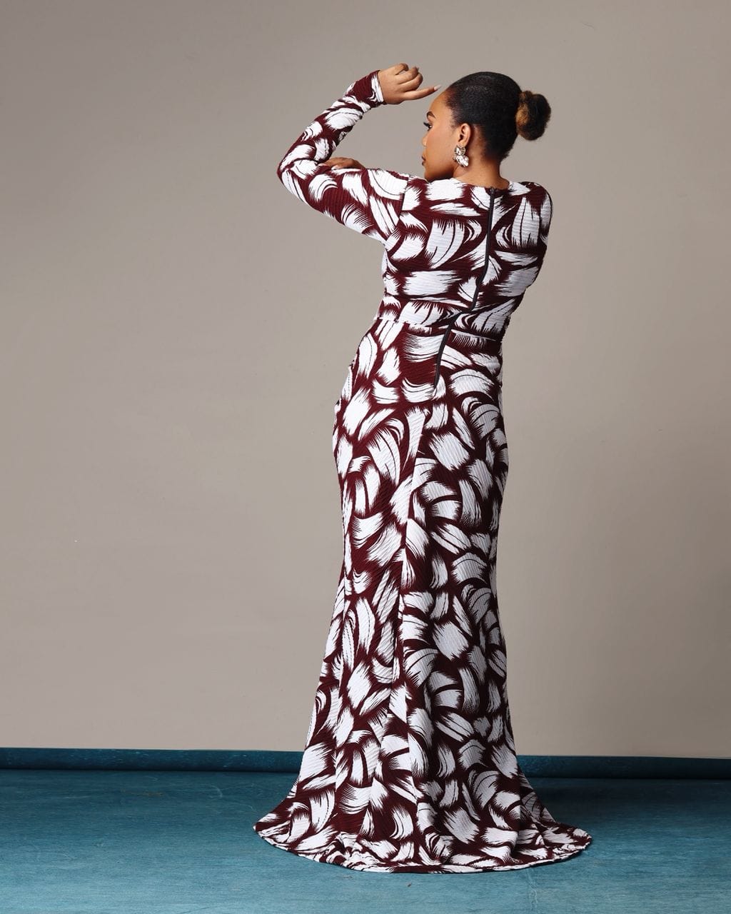 Kayla Maxi Dress - Brown - African Fashion by Gozi Fego