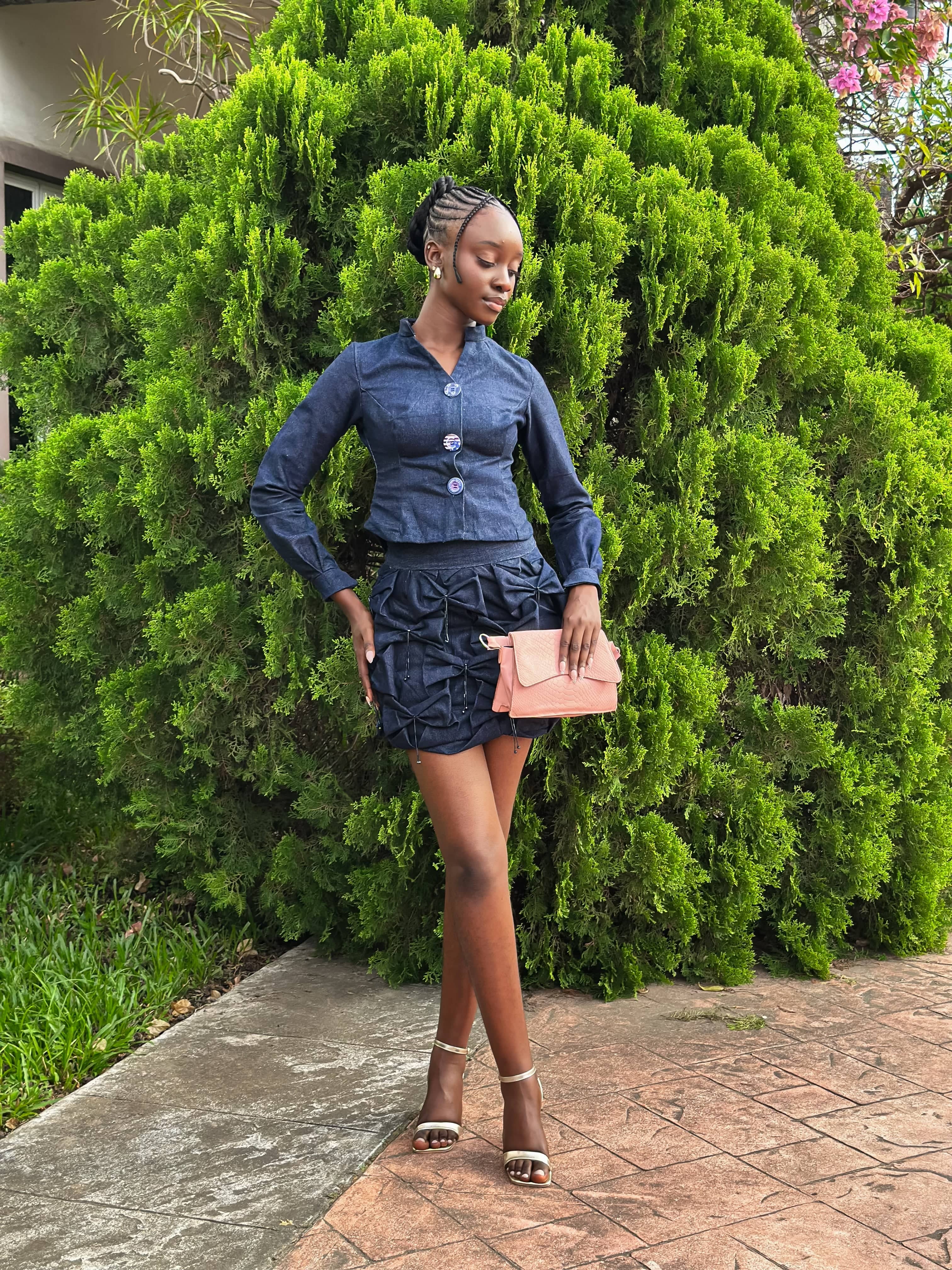 IQUO Co-Ord Set Dara Beaded Skirt and Shirt Set