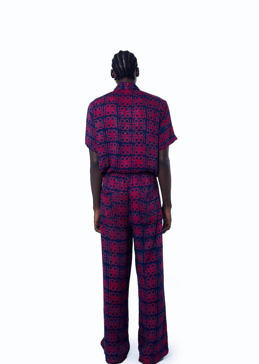 Jermaine Bleu Co-Ord Set JB Monogram Print Set (Short Sleeves)