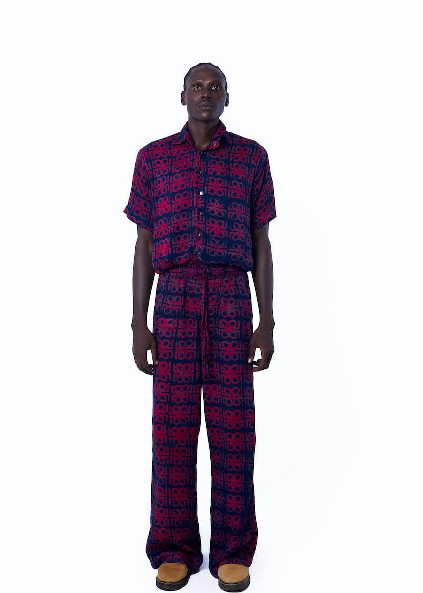 Jermaine Bleu Co-Ord Set JB Monogram Print Set (Short Sleeves)