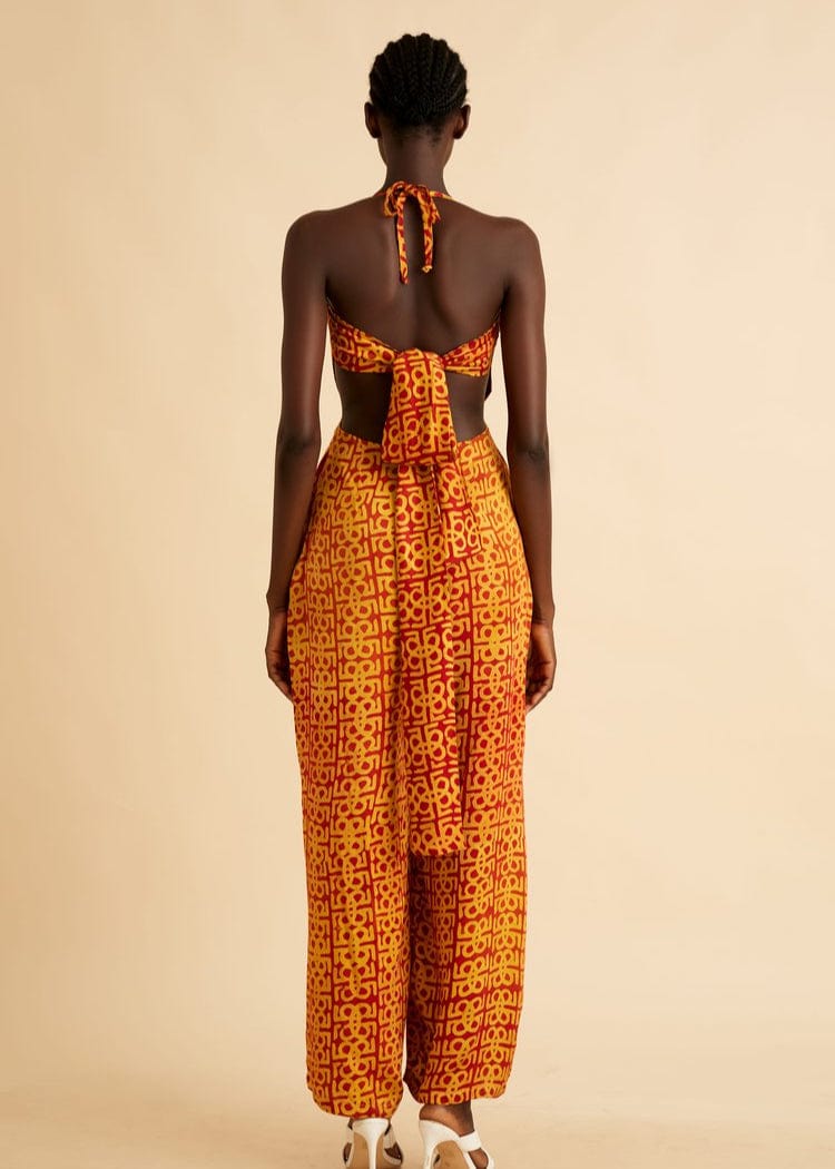 Jermaine Bleu Jumpsuit Cirrus Tieback Jumpsuit