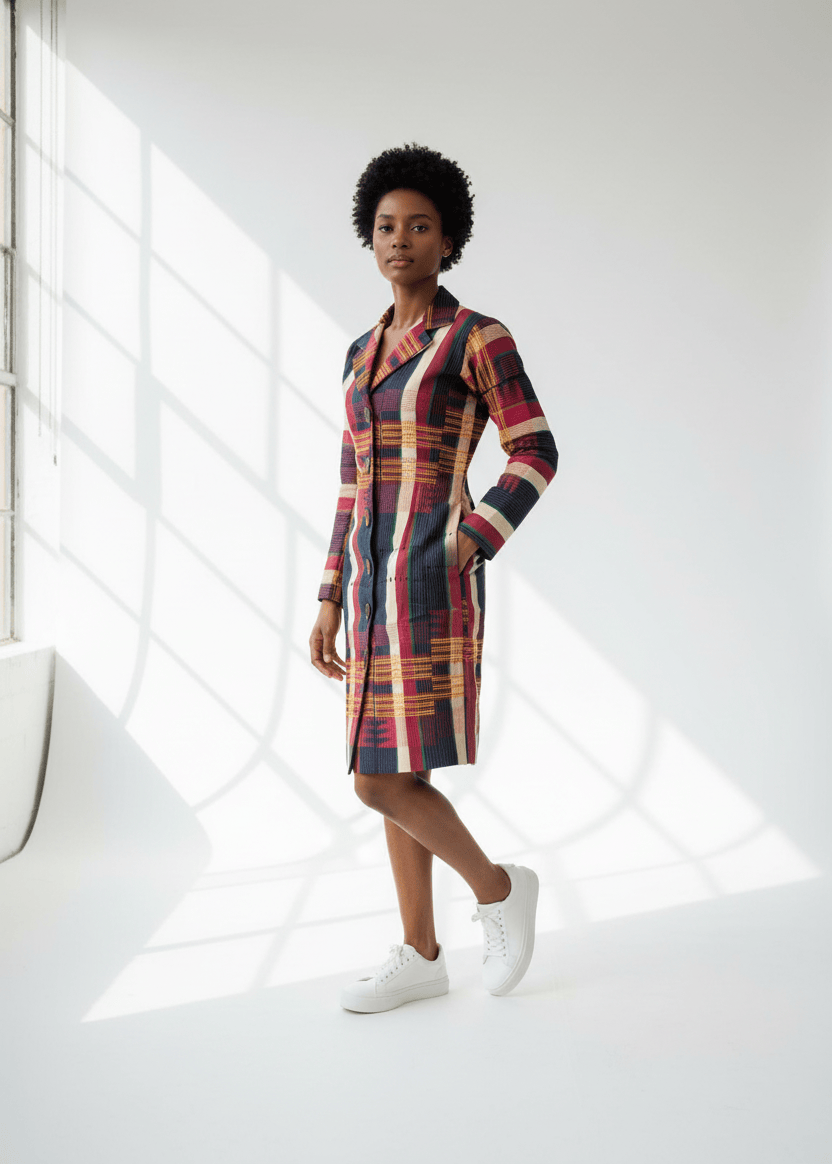 Joyin Afrochic Dresses 6 / Multicolor Aso Oke Blazer Dress