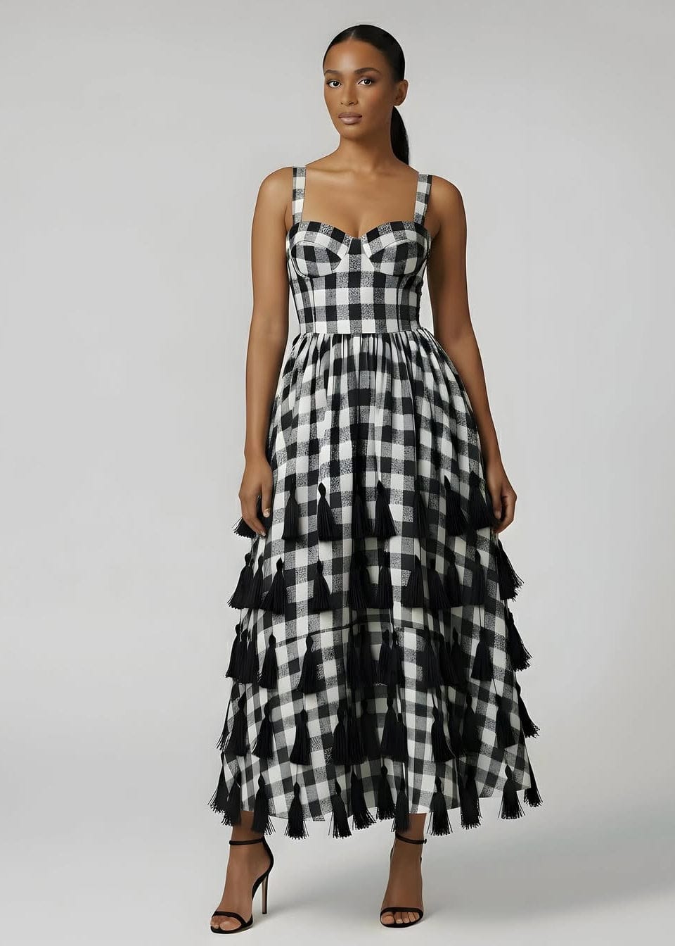 KΓAYA Dress Black / 8 Amira Corset Tassel Dress