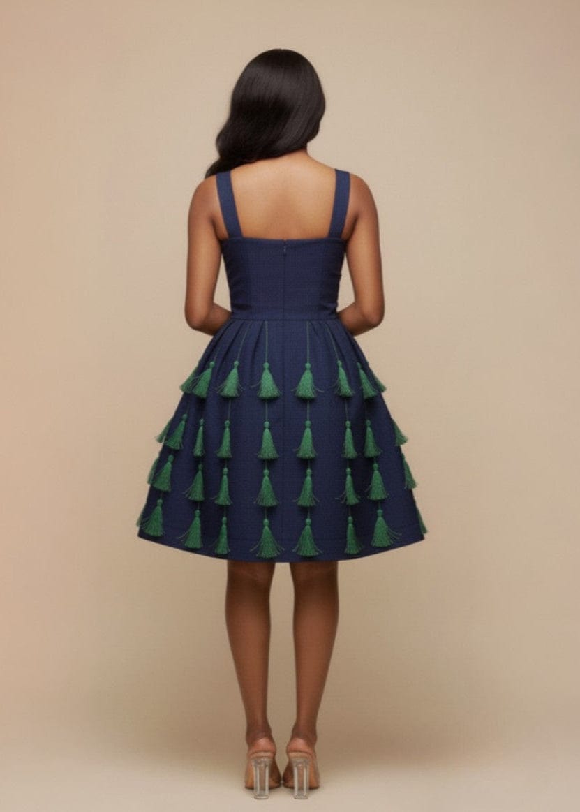 KΓAYA Dress Dora Aso Oke Mini Tassel Dress