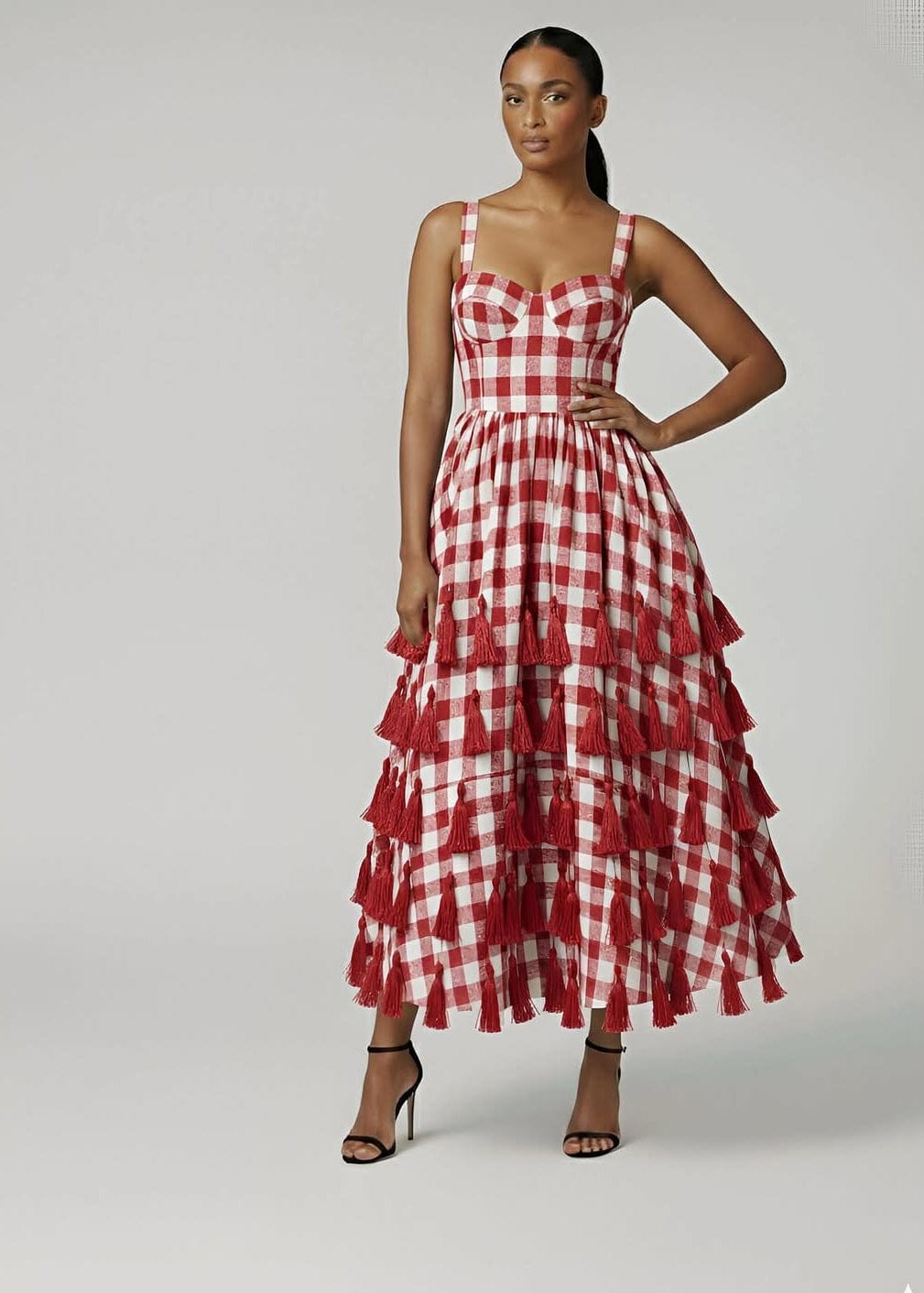 KΓAYA Dress Red / 8 Amira Corset Tassel Dress