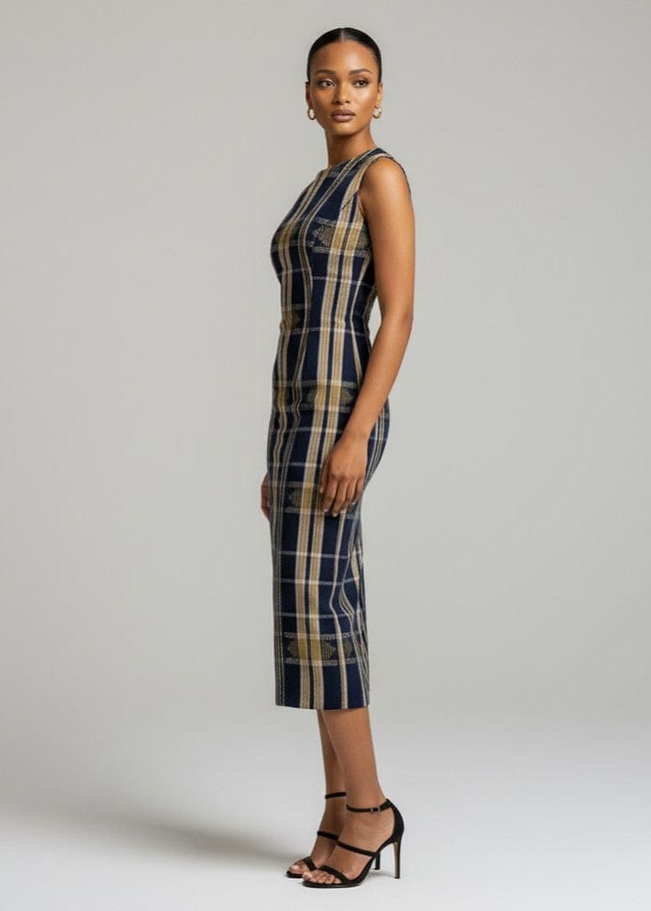 KÀAYA Reneè Sculpt Aso Oke Muscle Cut Dress