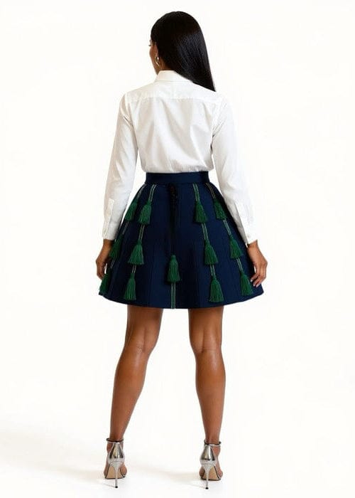 KΓAYA Skirts Dora Aso Oke Tassel Mini Skirt