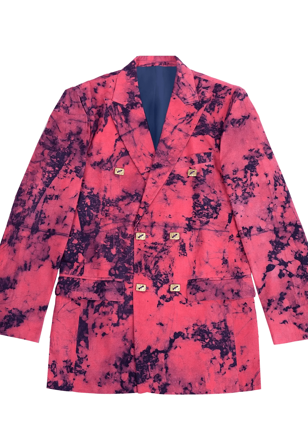 Kente Gentlemen Suits Pink / 36 Bisa Double-Breasted Suit Jacket