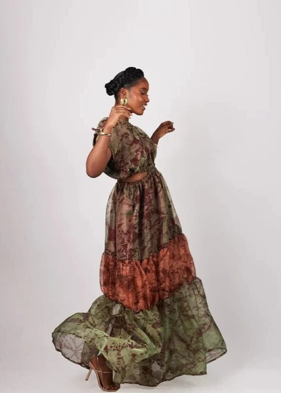 Ifunu Organza Maxi Dress - African Fashion