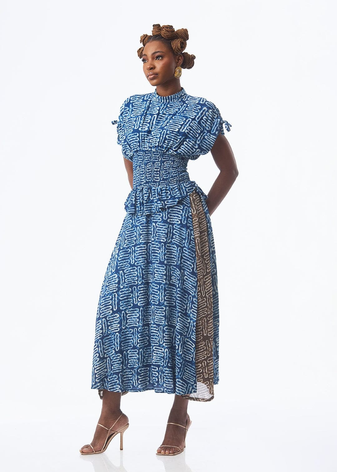 Kwelaku Dresses Indigo Asymmetric Midi dress