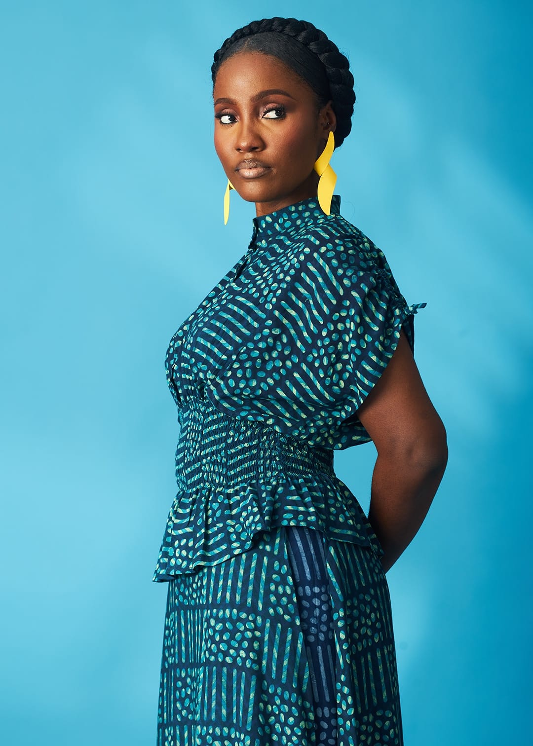 Kwelaku Shirts & Blouses Jelly Indigo Smocked Blouse