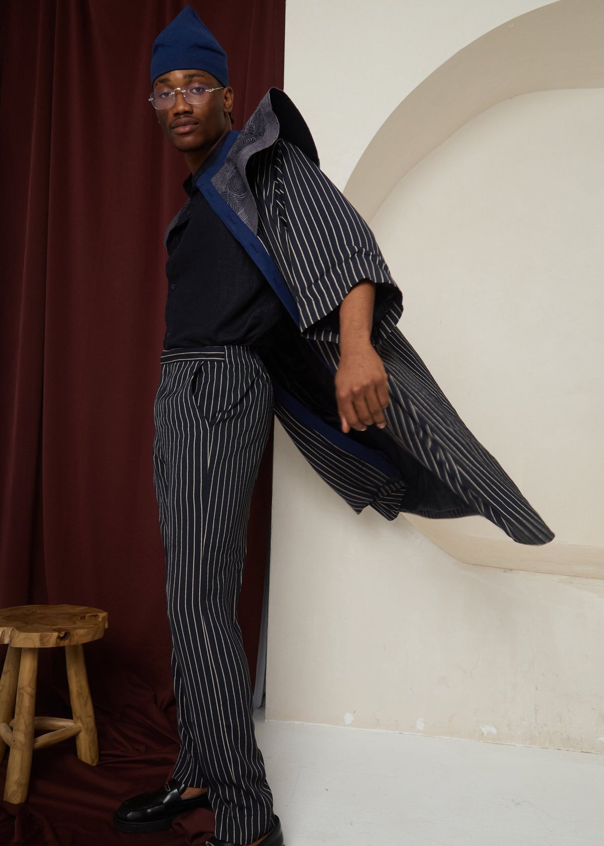 The Modern Aare (Aare Igbalode) - Dark Blue - Three pieces - African Fashion by Lekan Aare