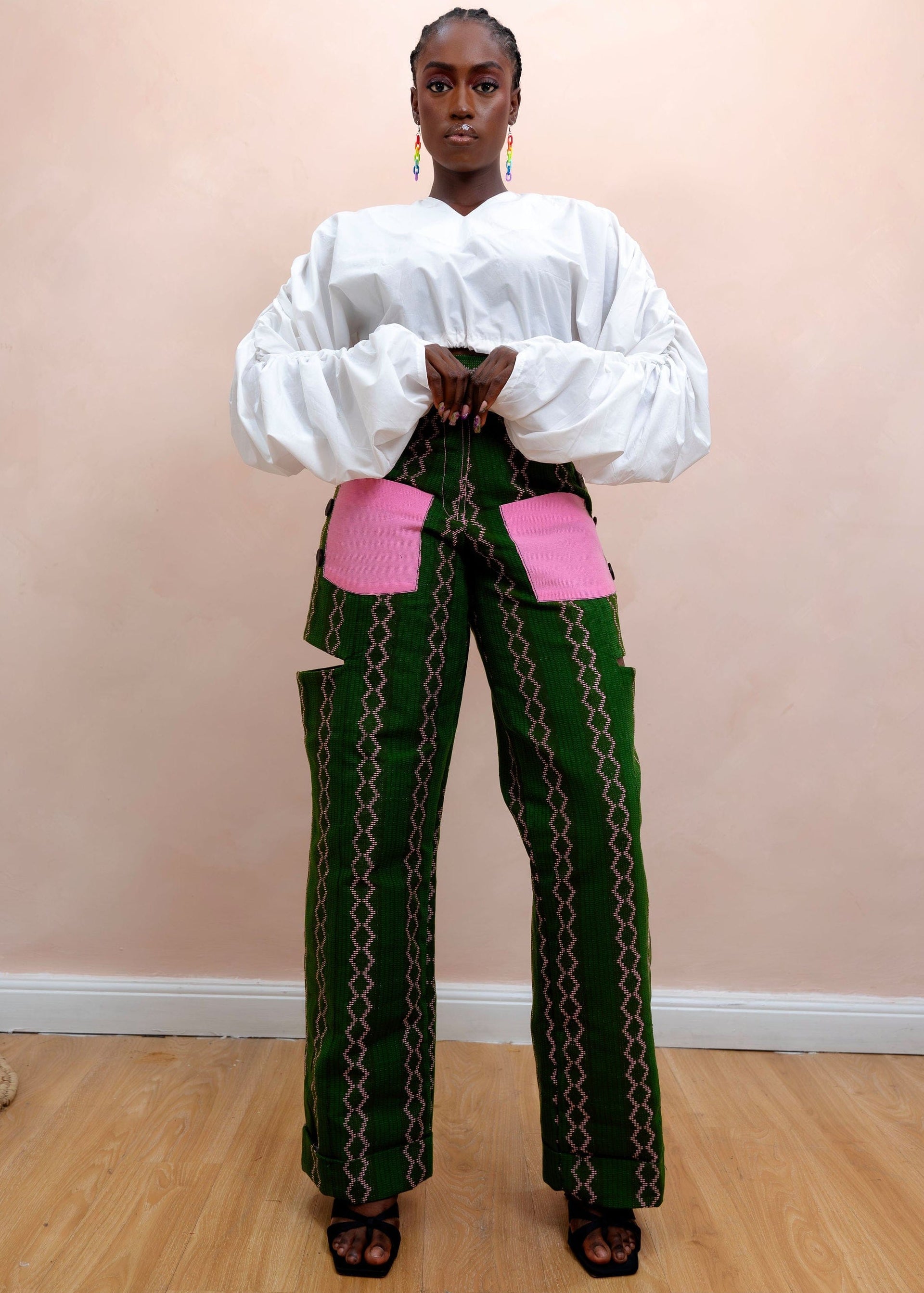 Lohije Women's Dress ADEOLA PANTS (Green Mix)