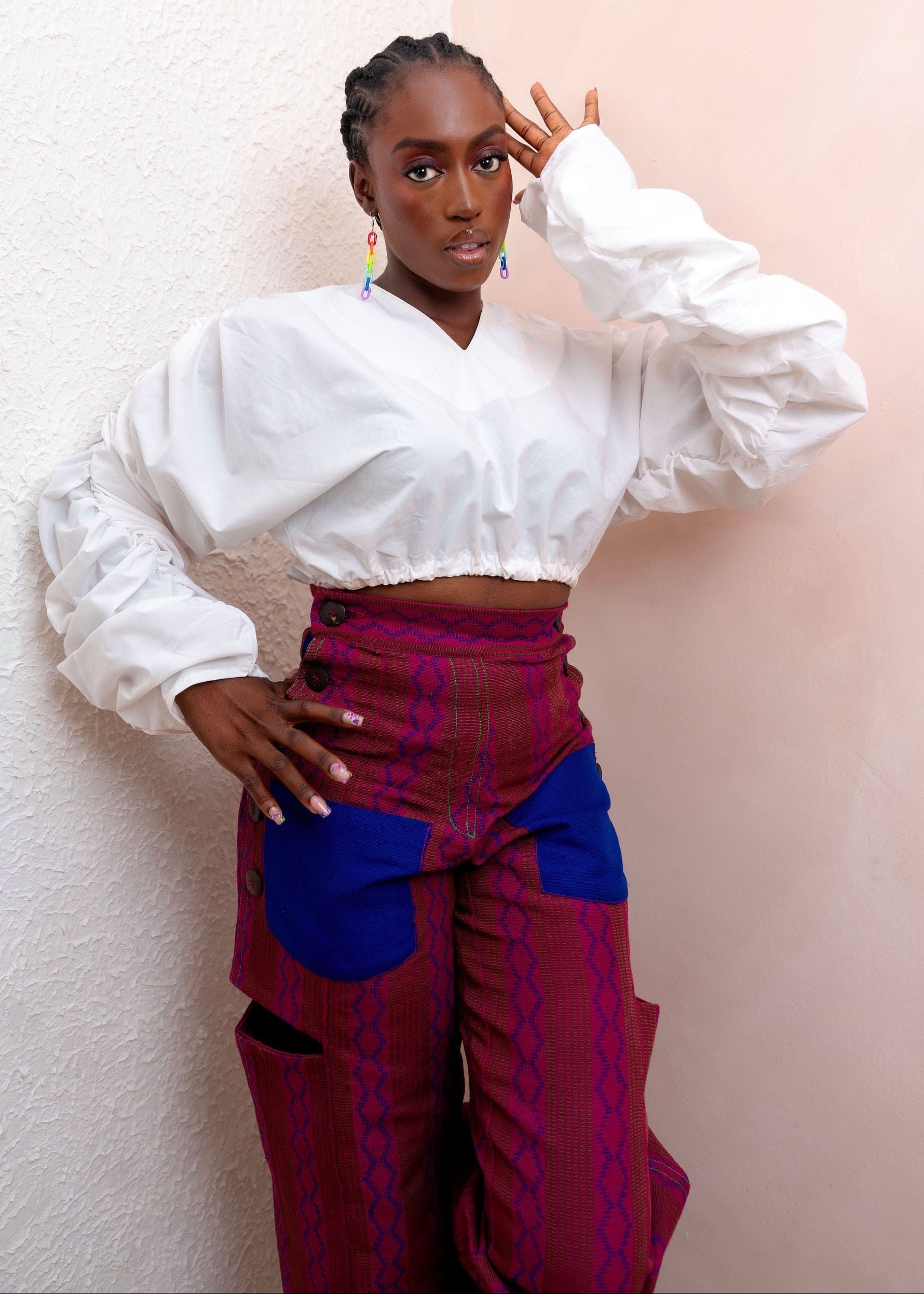 Lohije Women's Dress ADEOLA PANTS (Magenta Mix)