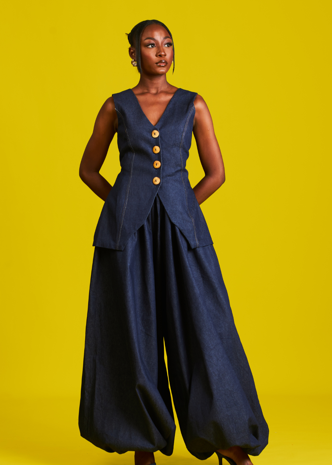 M.O.T The Label Co-Ord Set Blue / 6 Hama Denim Pants and Top Set