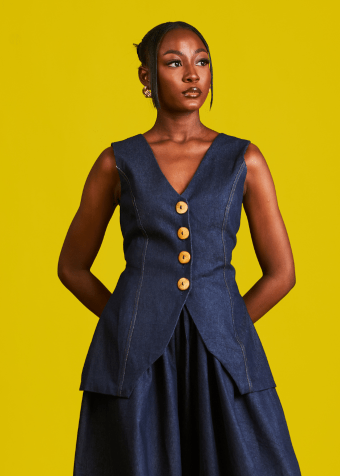 M.O.T The Label Tops Hama Denim Top