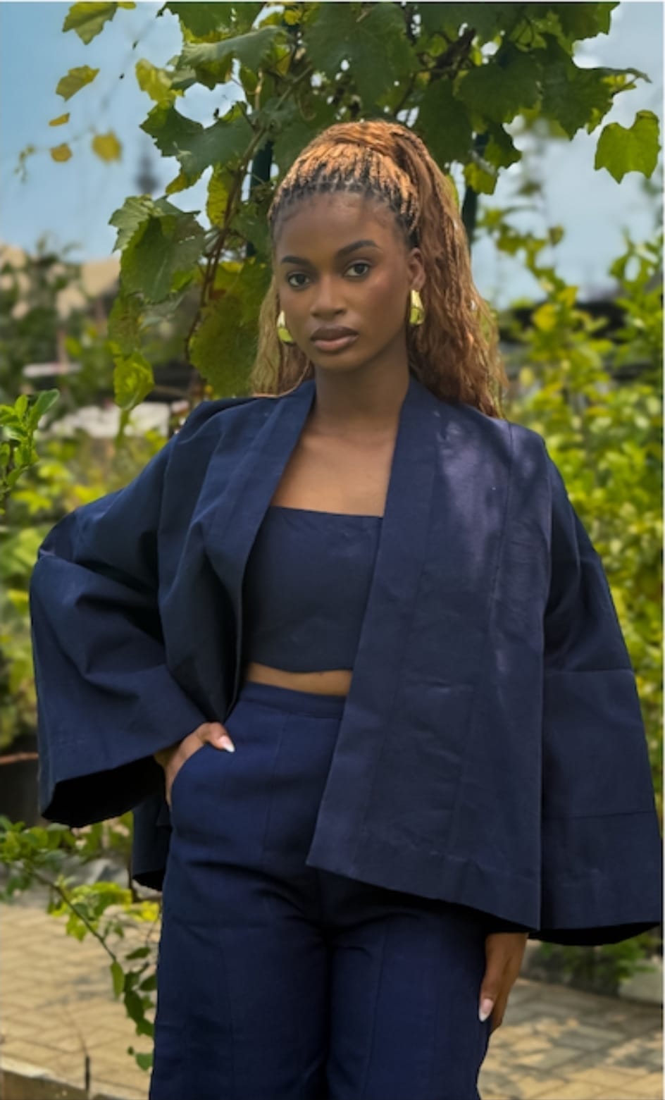M.O.T Tops Dark Blue / 6 Reni Bralette Top