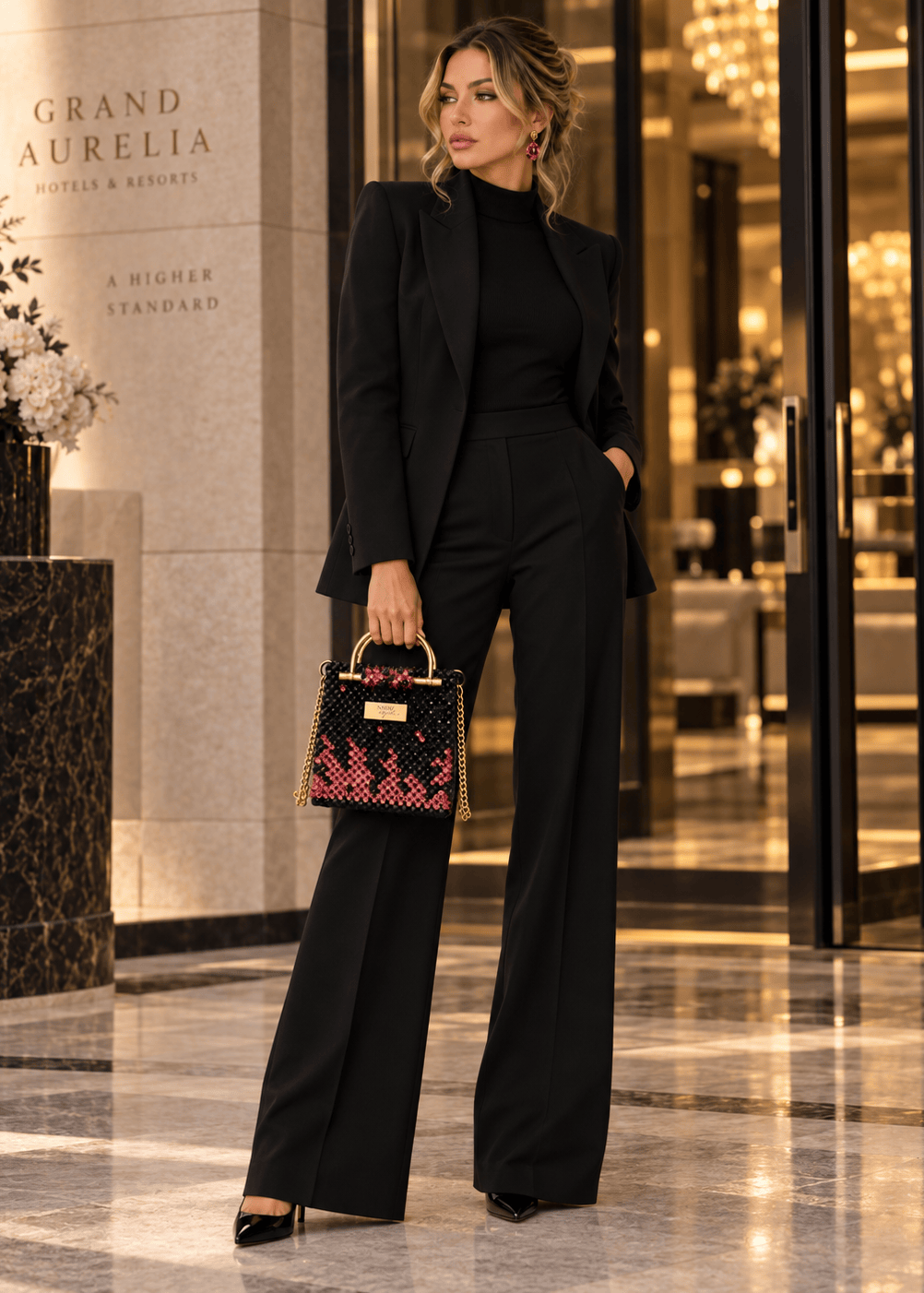 Nyny Ryke Handbag Cube beaded Handbag